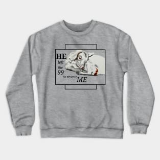 Baby lamb -rescue cross Crewneck Sweatshirt